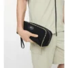 Pochette da viaggio con finiture a quadri grandi