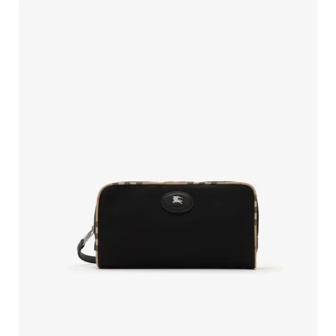 Pochette da viaggio medio con bordi a quadri