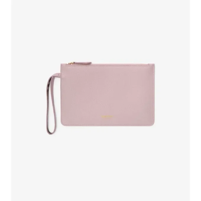 Pochette in pelle con cerniera