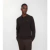 Polo a maniche lunghe in misto cashmere