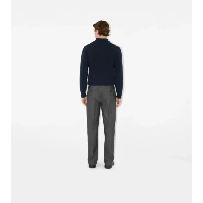 Polo a maniche lunghe in misto cashmere