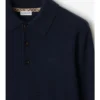 Polo a maniche lunghe in misto cashmere