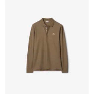 Polo in cotone a maniche lunghe