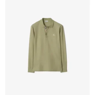 Polo in cotone a maniche lunghe