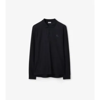 Polo in cotone a maniche lunghe