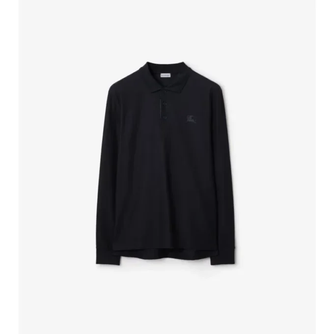 Polo in cotone a maniche lunghe