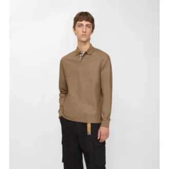 Polo in cotone a maniche lunghe