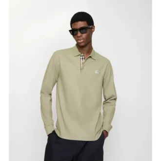 Polo in cotone a maniche lunghe