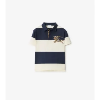 Polo in cotone a righe a scacchi EKD