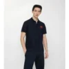 Polo in cotone EKD con ricamo a punto croce