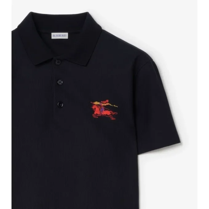 Polo in cotone EKD con ricamo a punto croce