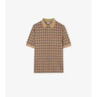 Polo in misto cotone a quadri