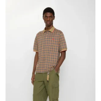 Polo in misto cotone a quadri