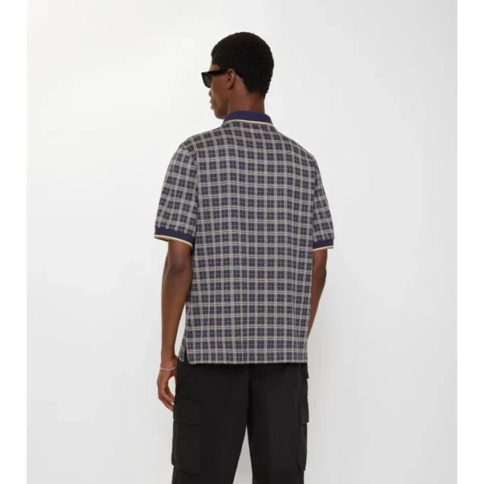 Polo in misto cotone a quadri