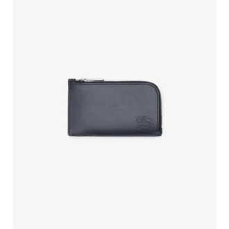 Portacarte con zip e motivo a quadri