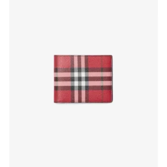 Portafoglio bifold slim con motivo a quadri