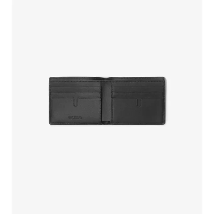Portafoglio bifold slim con motivo a quadri