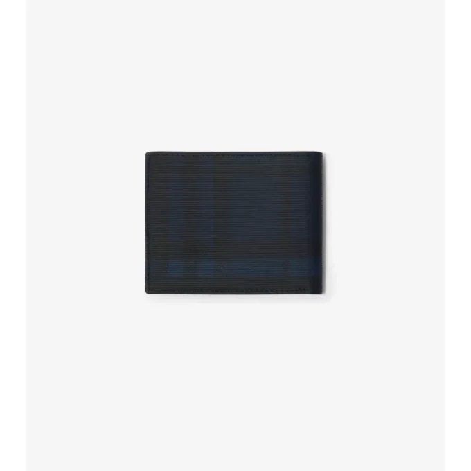 Portafoglio bifold slim con motivo a quadri