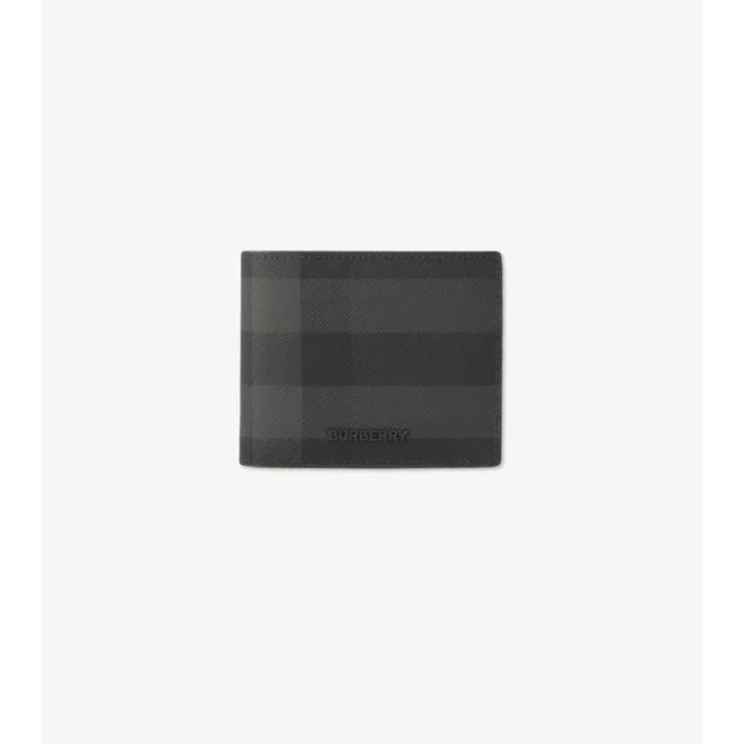 Portafoglio bifold sottile Check