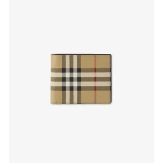 Portafoglio bifold sottile Check