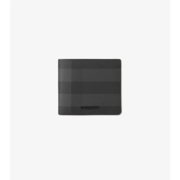 Portafoglio bifold sottile Check