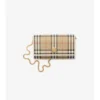 Portafoglio con tracolla a catena Check