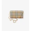 Portafoglio con tracolla a catena Check