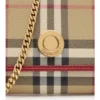 Portafoglio con tracolla a catena Check