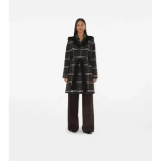 Reversible Wool Car Coat di media lunghezza