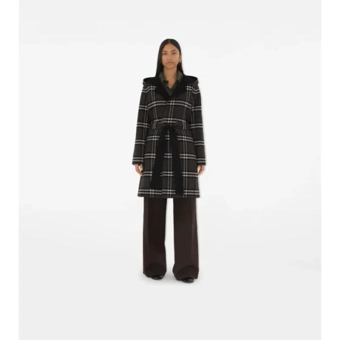 Reversible Wool Car Coat di media lunghezza