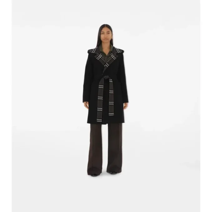 Reversible Wool Car Coat di media lunghezza