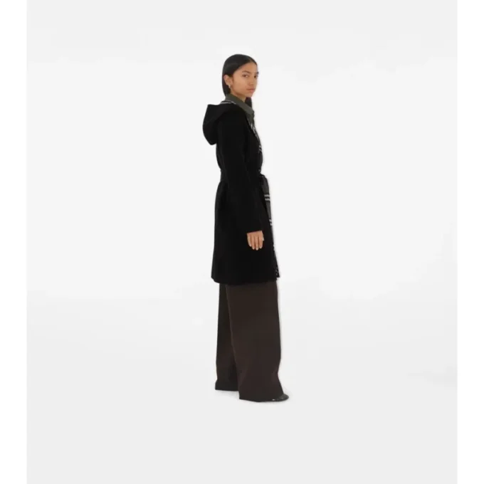 Reversible Wool Car Coat di media lunghezza
