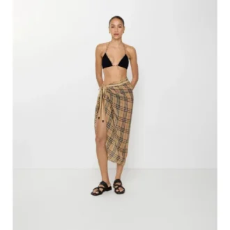 Sarong in cotone a quadri