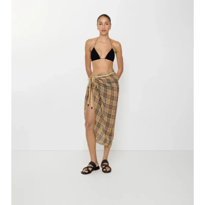 Sarong in cotone a quadri