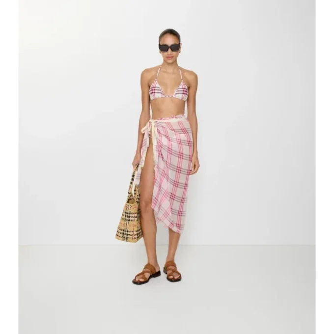 Sarong in cotone a quadri