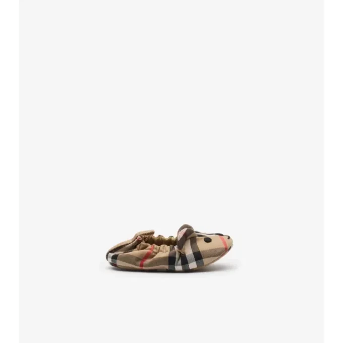Scarpine in cotone con motivo Thomas Bear Check