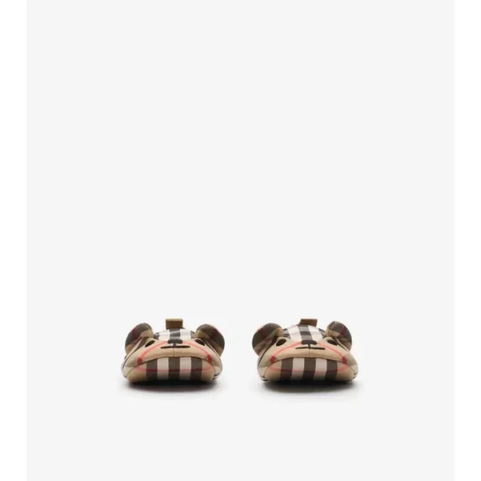 Scarpine in cotone con motivo Thomas Bear Check