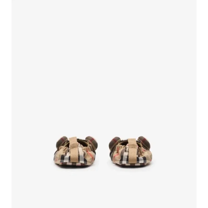 Scarpine in cotone con motivo Thomas Bear Check