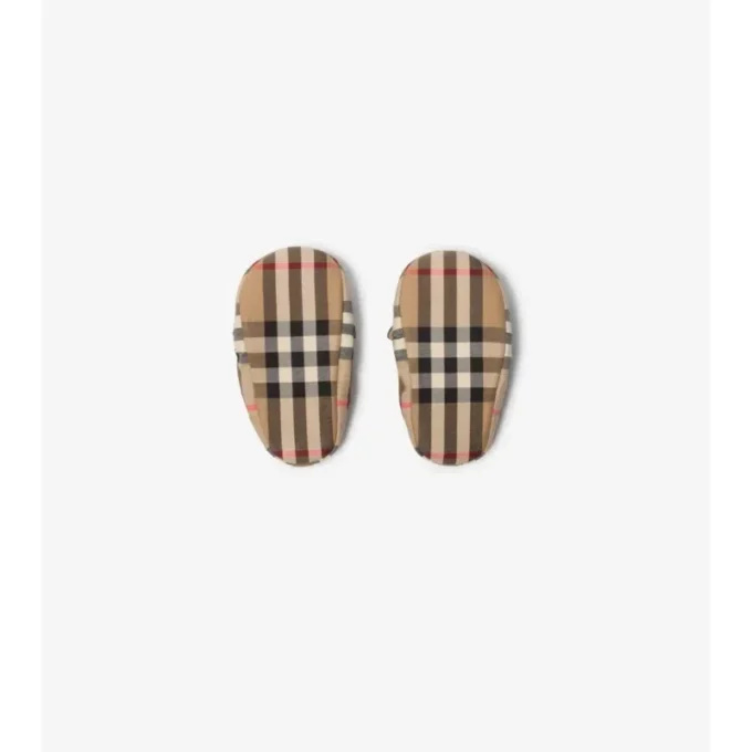 Scarpine in cotone con motivo Thomas Bear Check