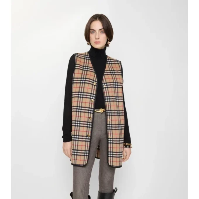 Scialle in lana e cashmere a quadri