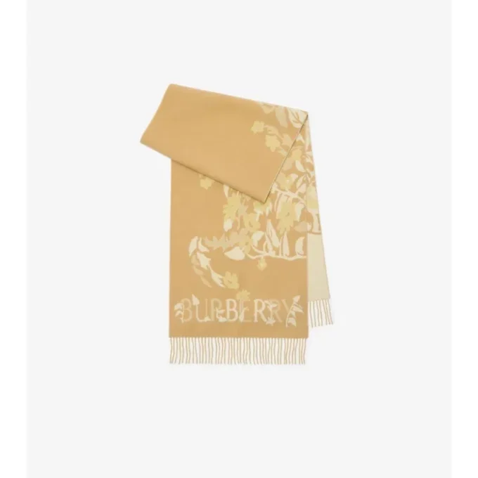 Sciarpa ampia in cashmere EKD con motivo floreale