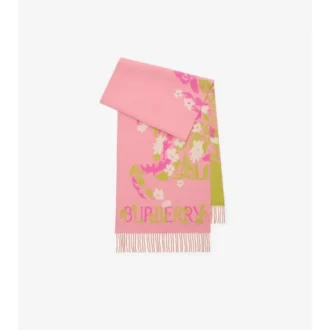 Sciarpa ampia in cashmere EKD con motivo floreale