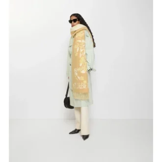 Sciarpa ampia in cashmere EKD con motivo floreale