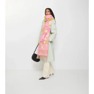 Sciarpa ampia in cashmere EKD con motivo floreale