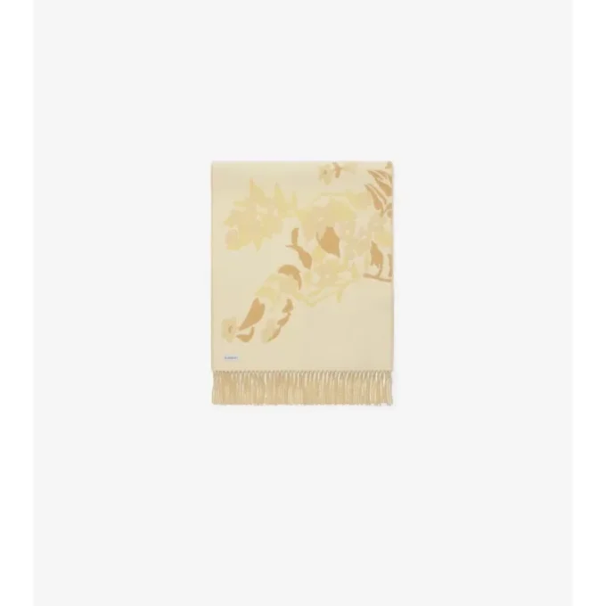 Sciarpa ampia in cashmere EKD con motivo floreale