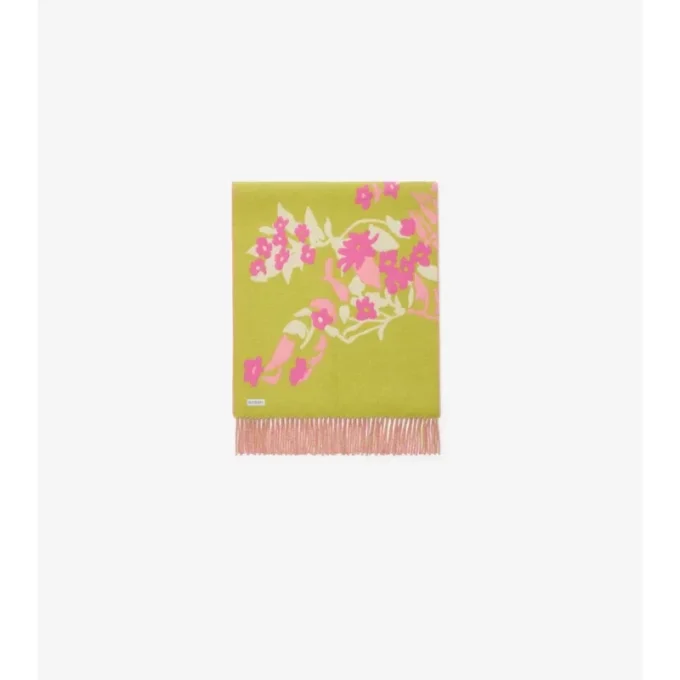 Sciarpa ampia in cashmere EKD con motivo floreale