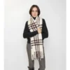 Sciarpa in bouclé misto lana di alpaca con motivo a quadri