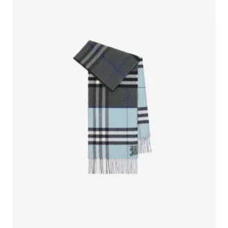 Sciarpa in cashmere a quadri a contrasto