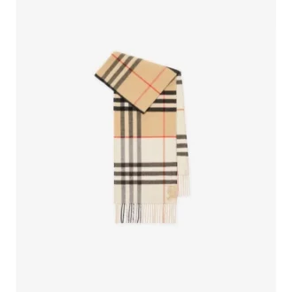 Sciarpa in cashmere a quadri a contrasto