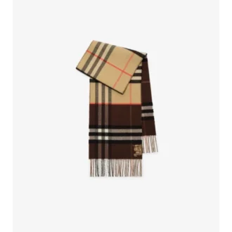Sciarpa in cashmere a quadri a contrasto